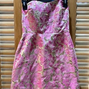 Lilly Pulitzer Pink and Gold Cocktail Dress